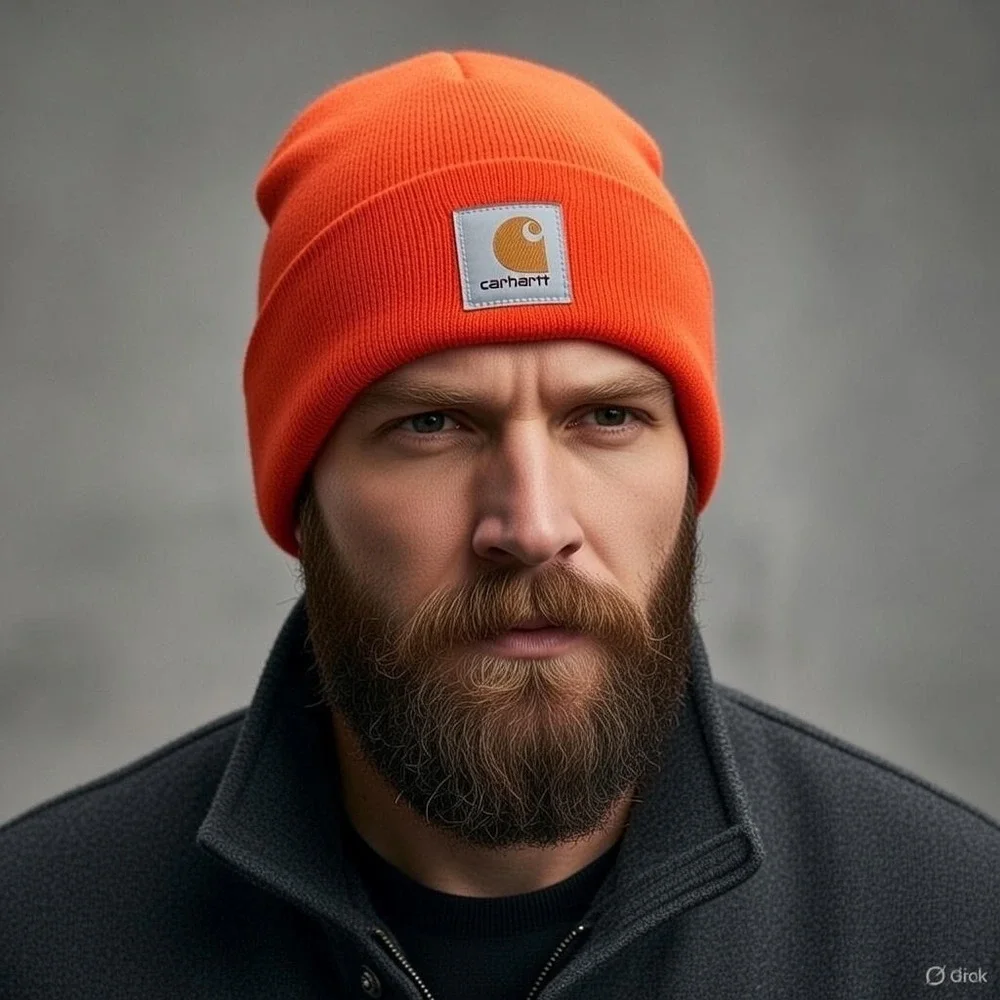 Carhartt Beanie Hat Orange Acrylic One‎ Size Fits All Winter Warm